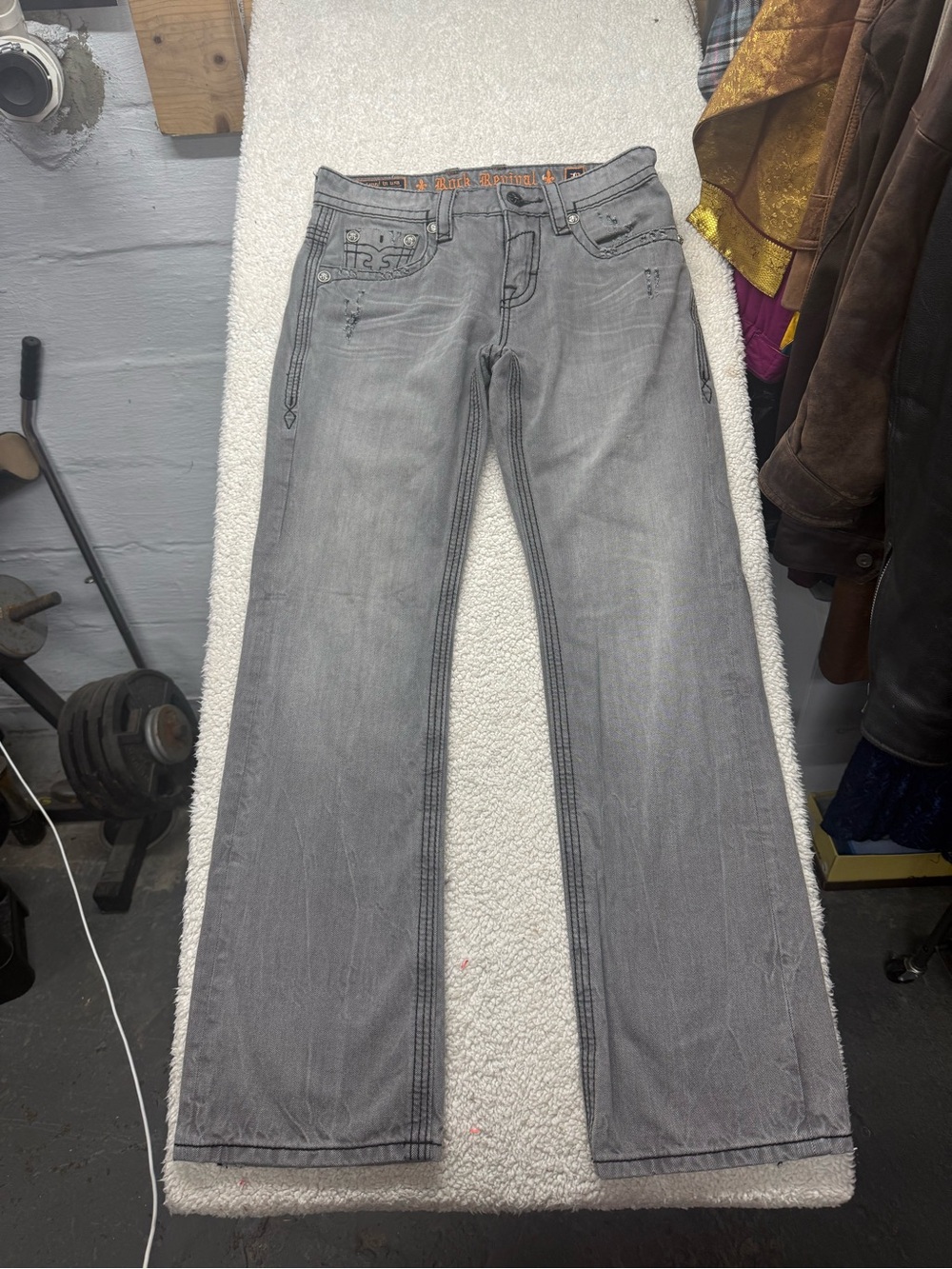 Rock Revival Gray Jace boot cut Jeans size 30x32